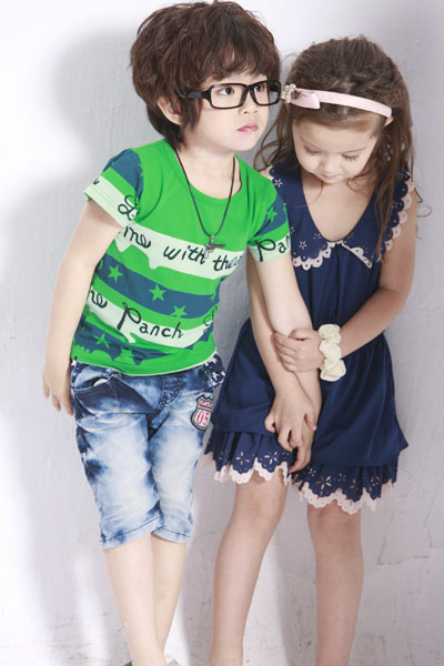 芽芽逗丁淑女連衣裙