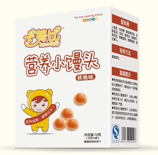 卡努比核桃味營(yíng)養(yǎng)小饅頭