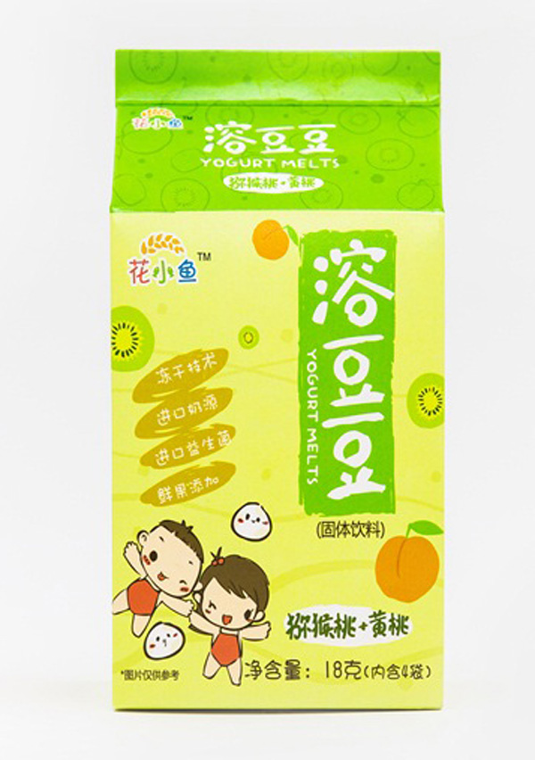 花小魚(yú)溶豆豆(獼猴桃+黃桃)18g