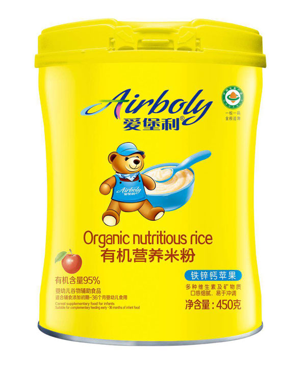 愛(ài)堡利鐵鋅鈣蘋(píng)果有機(jī)營(yíng)養(yǎng)米粉