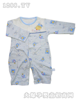 安嬰寶圓領(lǐng)嬰兒連體衣
