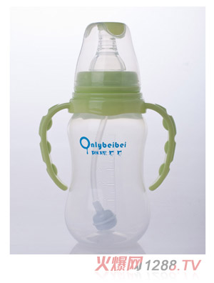 唯昵貝貝WA27標(biāo)口PP奶瓶綠色180ml