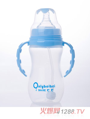 唯昵貝貝WA39寬口PP奶瓶藍(lán)色270ml