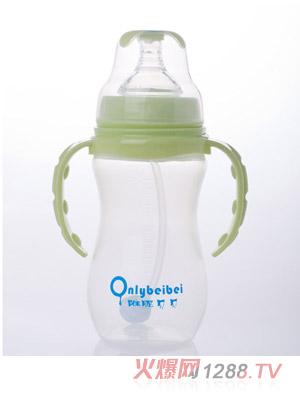 唯昵貝貝WA39寬口PP奶瓶綠色270ml