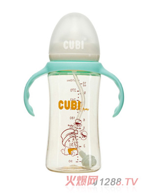 CUBI經(jīng)典系列PPSU純凈藍奶瓶310ML