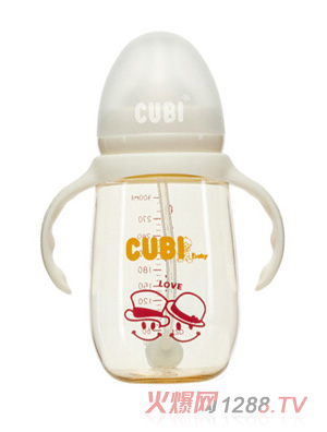 CUBI卡通系列PPSU純潔白奶瓶300ML