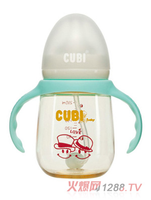 CUBI卡通系列PPSU純凈藍奶瓶210ML