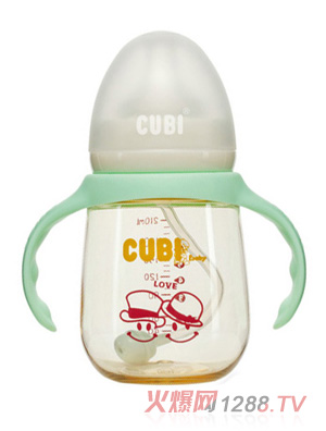 CUBI卡通系列PPSU清新綠奶瓶210ML