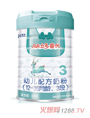 澳優(yōu)能立多睿優(yōu)幼兒配方奶粉（12-36月齡，3段）